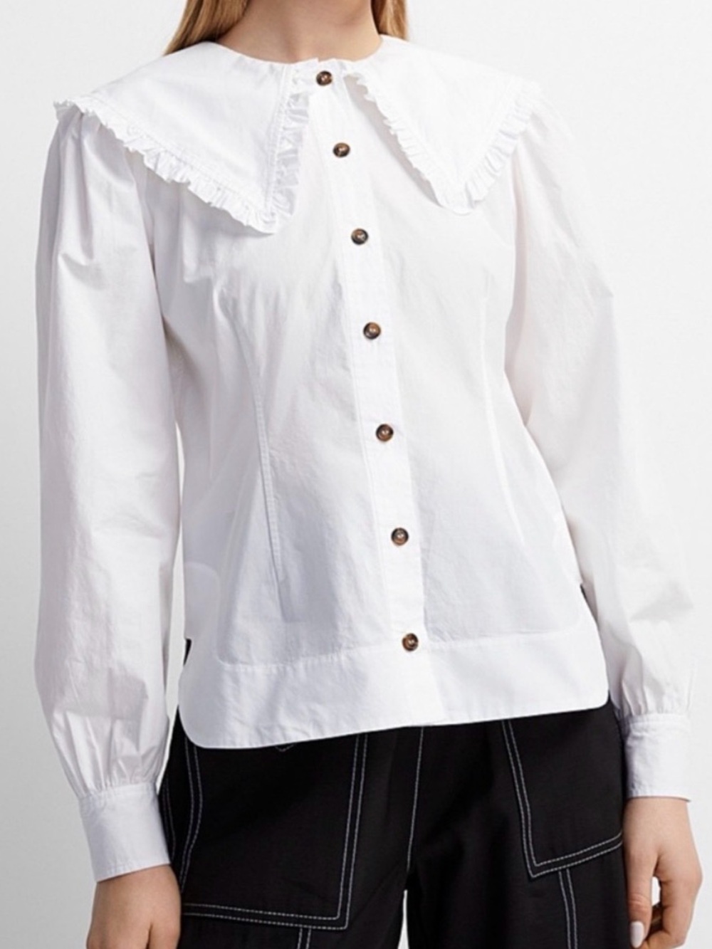 Ganni White Blouse